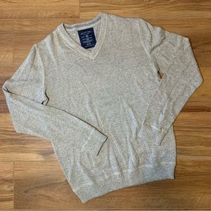 NWOT Men's American Eagle Outfitters V Neck Sweater Sz XS Heather Beige